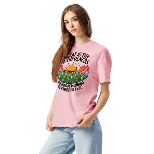 Great is Thy Faithfulness Christian Bible Verse T-Shirt